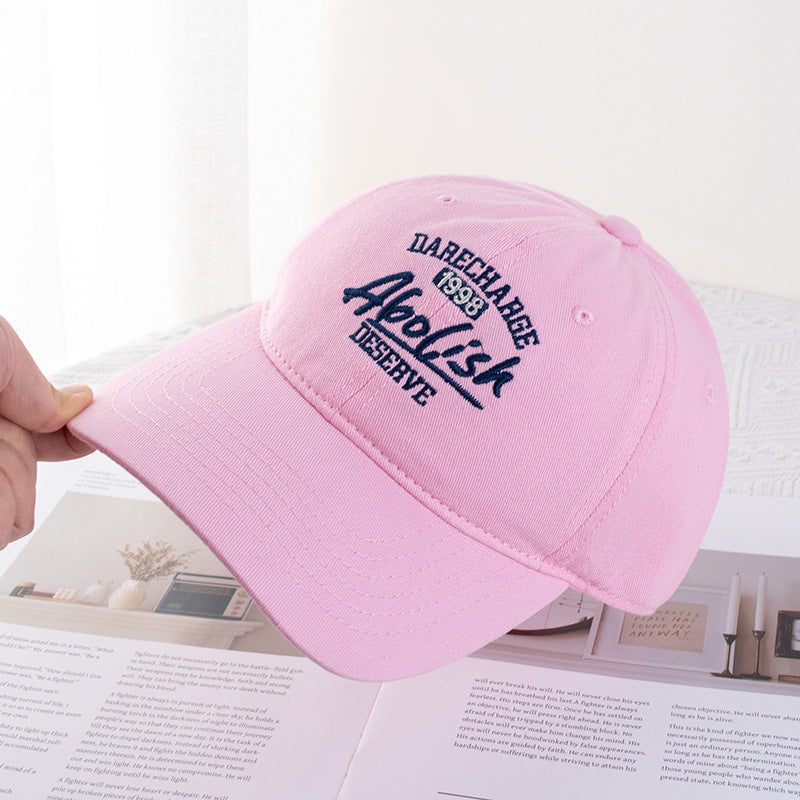 Wholesale Letter Embroidered Baseball Cap Men's and Women's Fashion Cap Shown Small Face